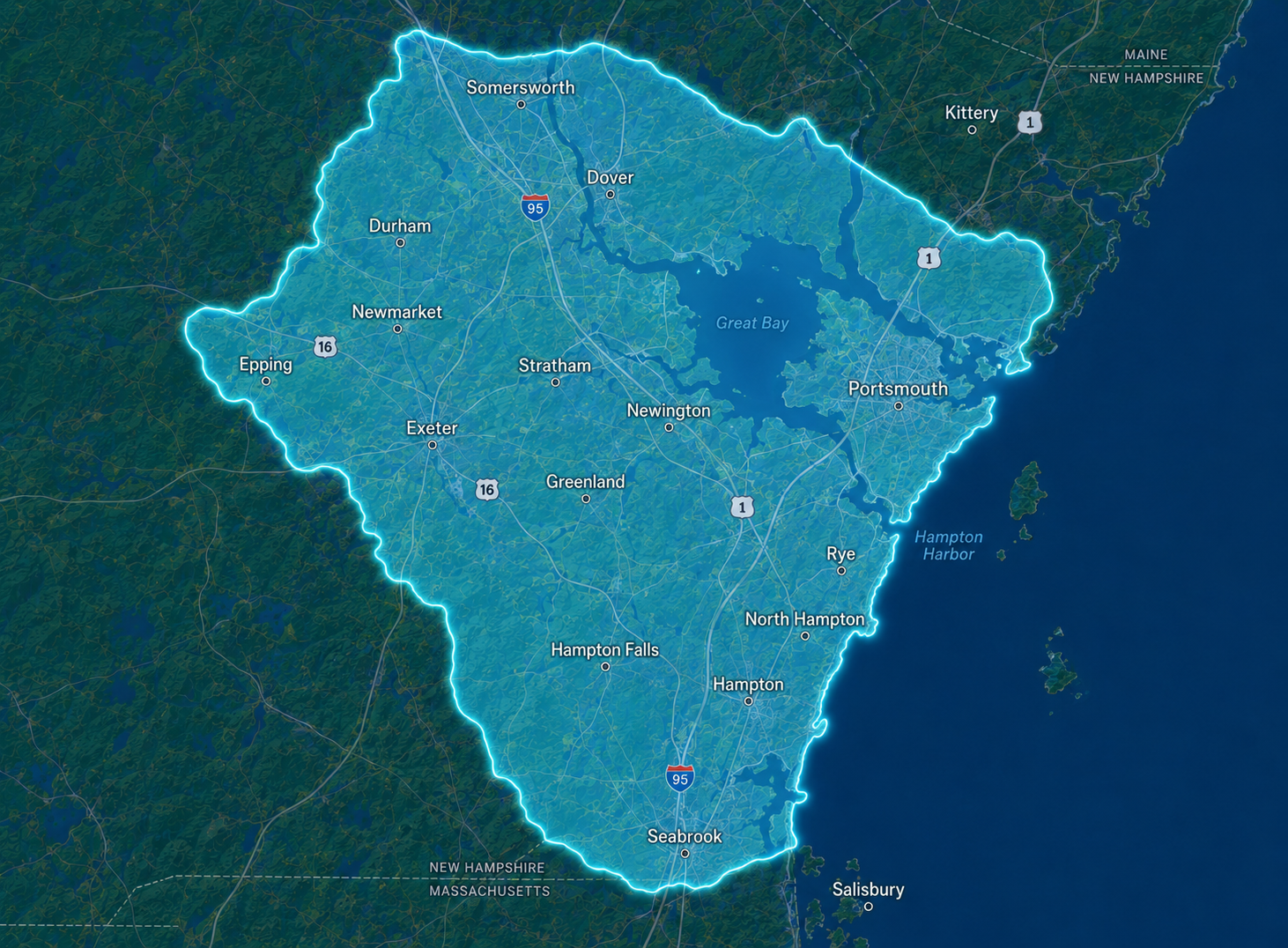 Seacoast New Hampshire service area map
